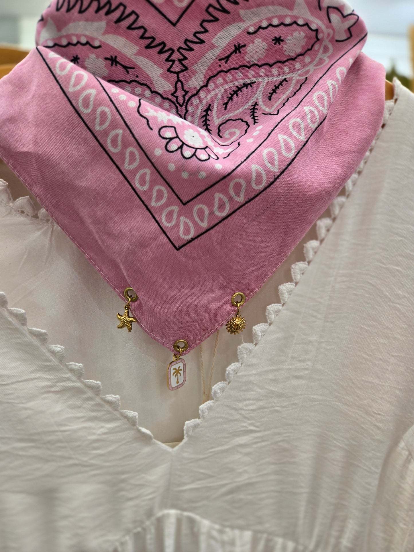 Bandana rose clair