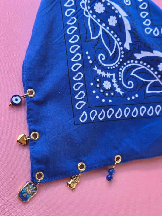 Bandana bleu électrique